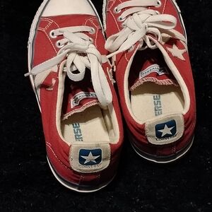 Converse Blue Star Red and White Star Sneakers
